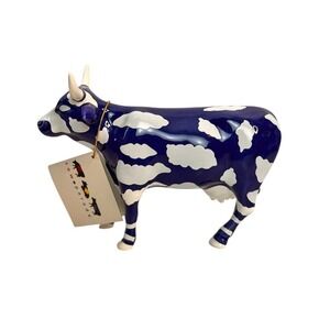Cow Parade Sky Cow Blue Clouds Ceramic 2000 NO BOX Westland #9151 Blue White Cow
